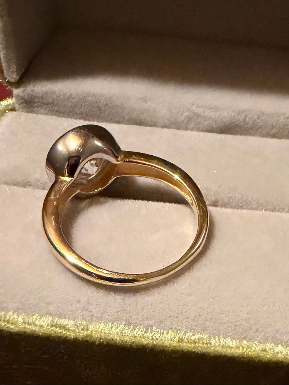 3ct Bezel Set Moissanite Ring - Picture 4 of 4